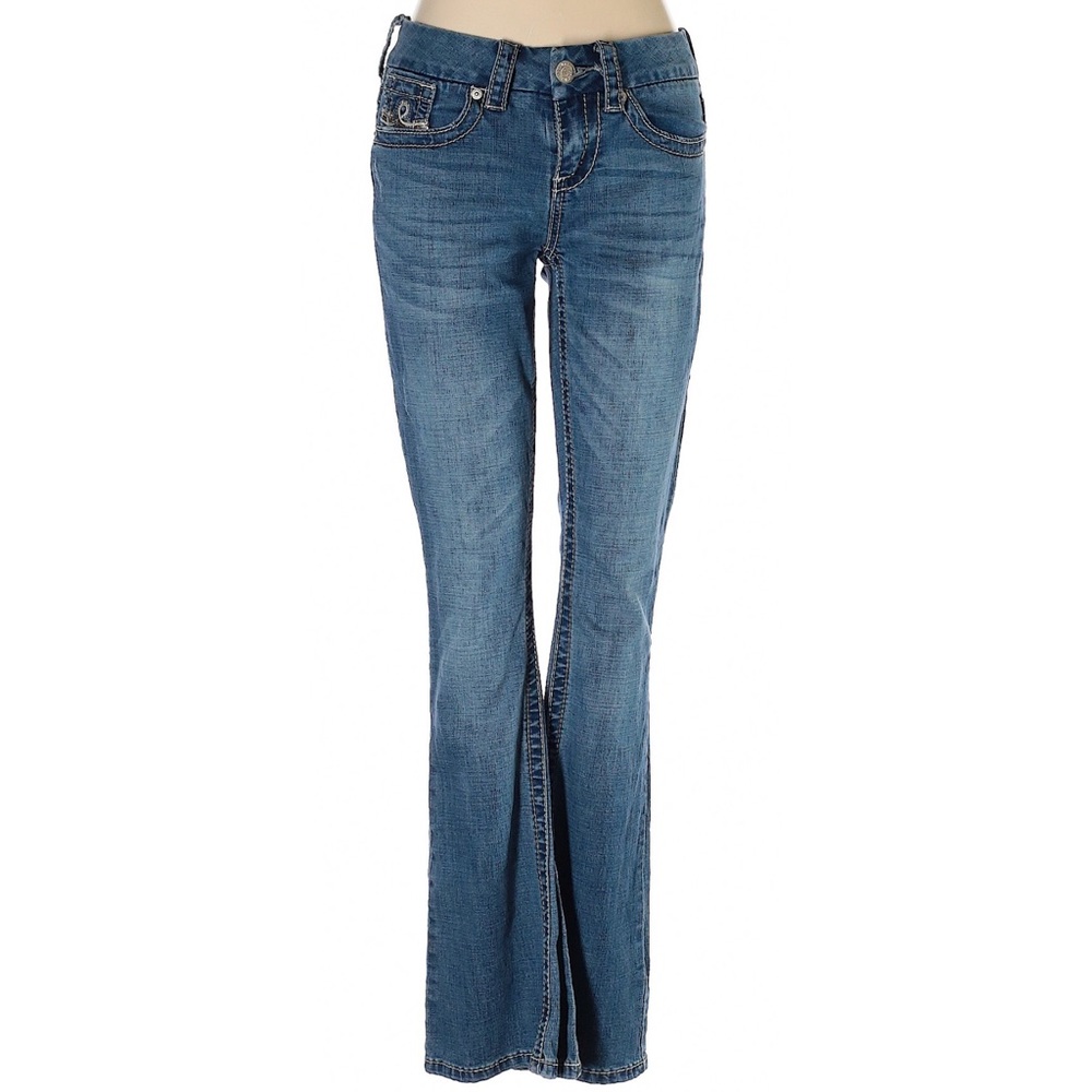 Seven7 Bootcut Jeans with Decorative Sequin Pocket Designs